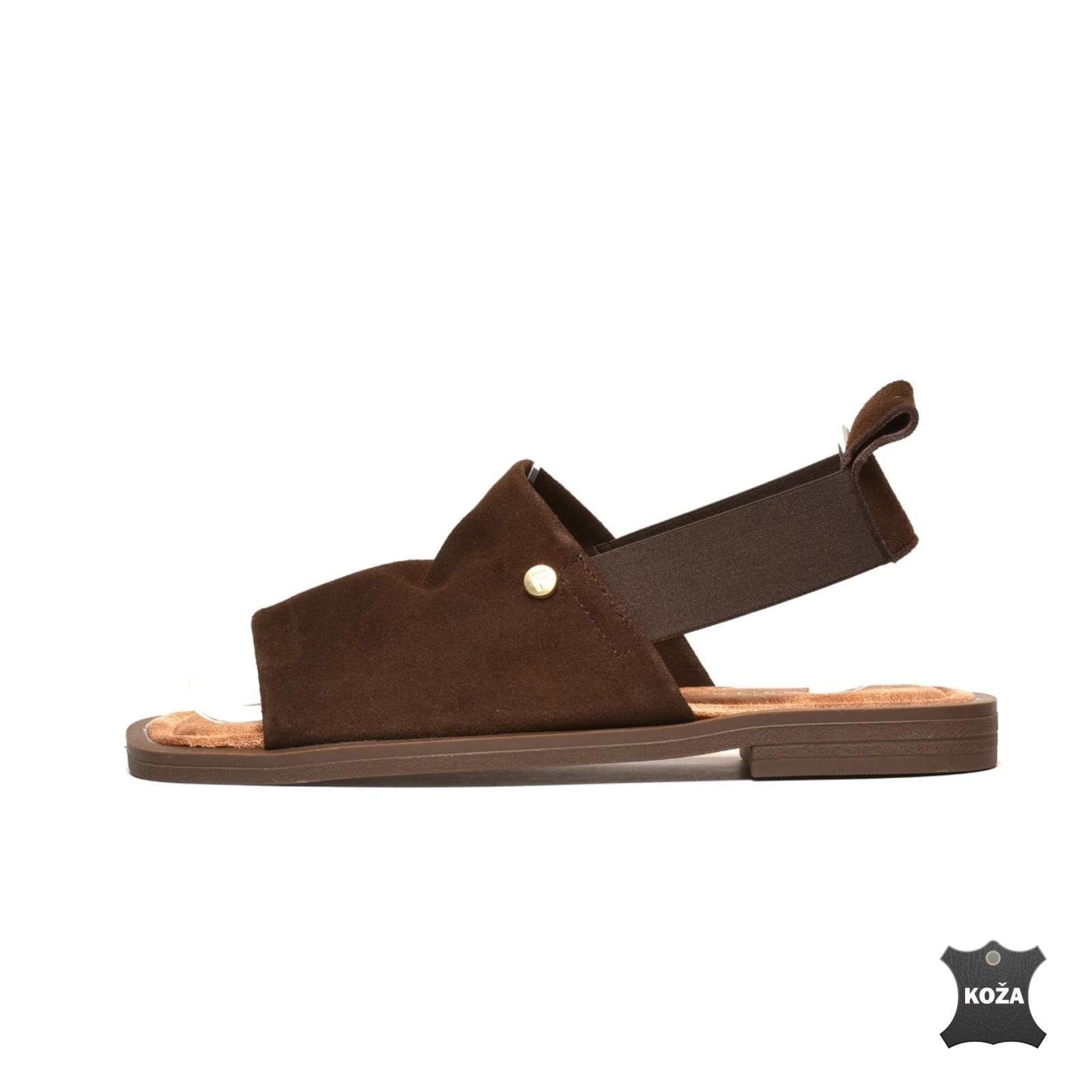 Ženske kožne sandale ravne LS02A2607-COF