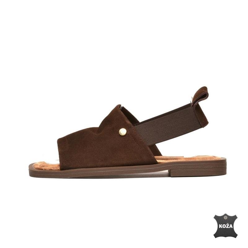 Ženske kožne sandale ravne LS02A2607-COF