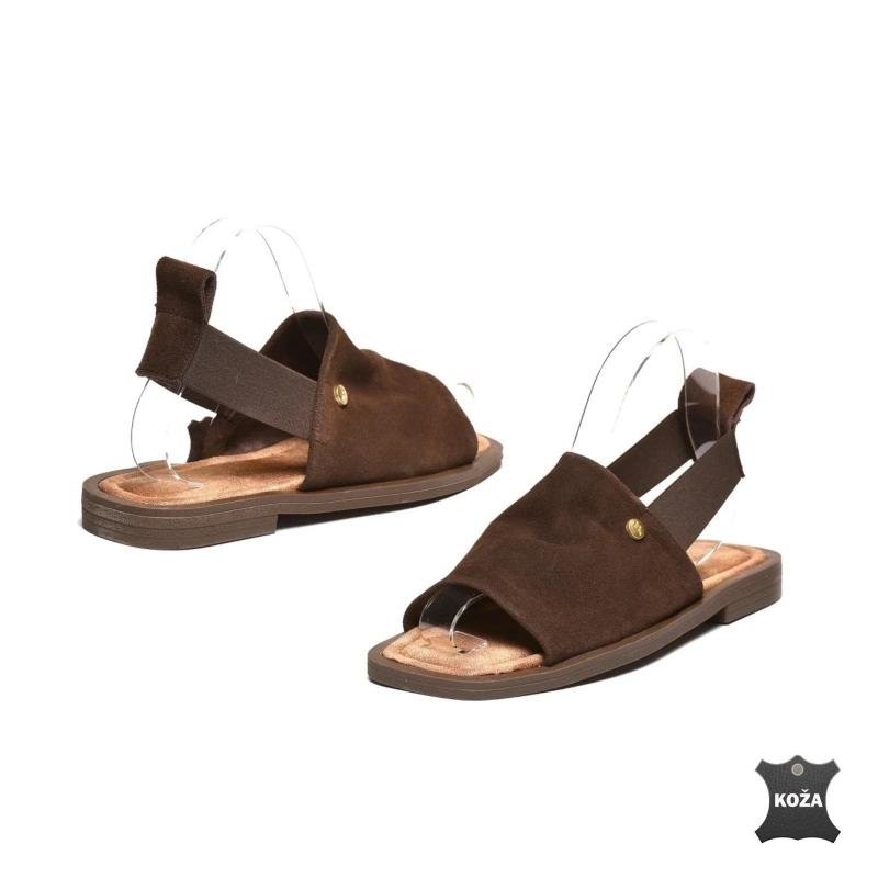 Ženske kožne sandale ravne LS02A2607-COF