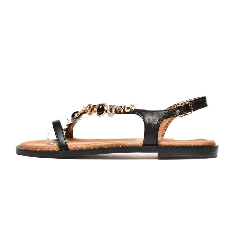 Ženske sandale ravne LS212615-BLK