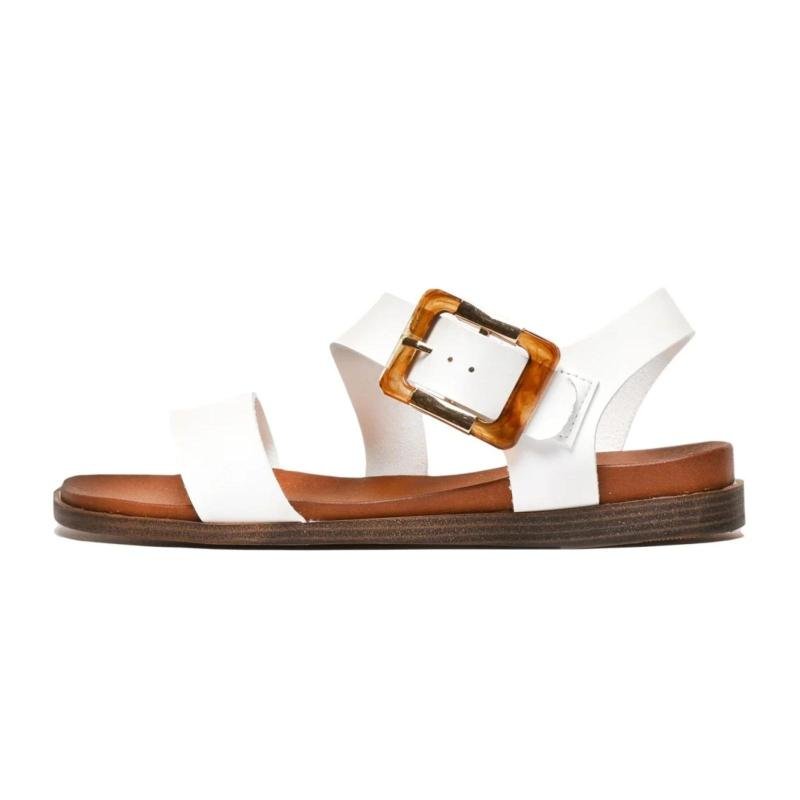 Ženske sandale ravne LS322625-WHT