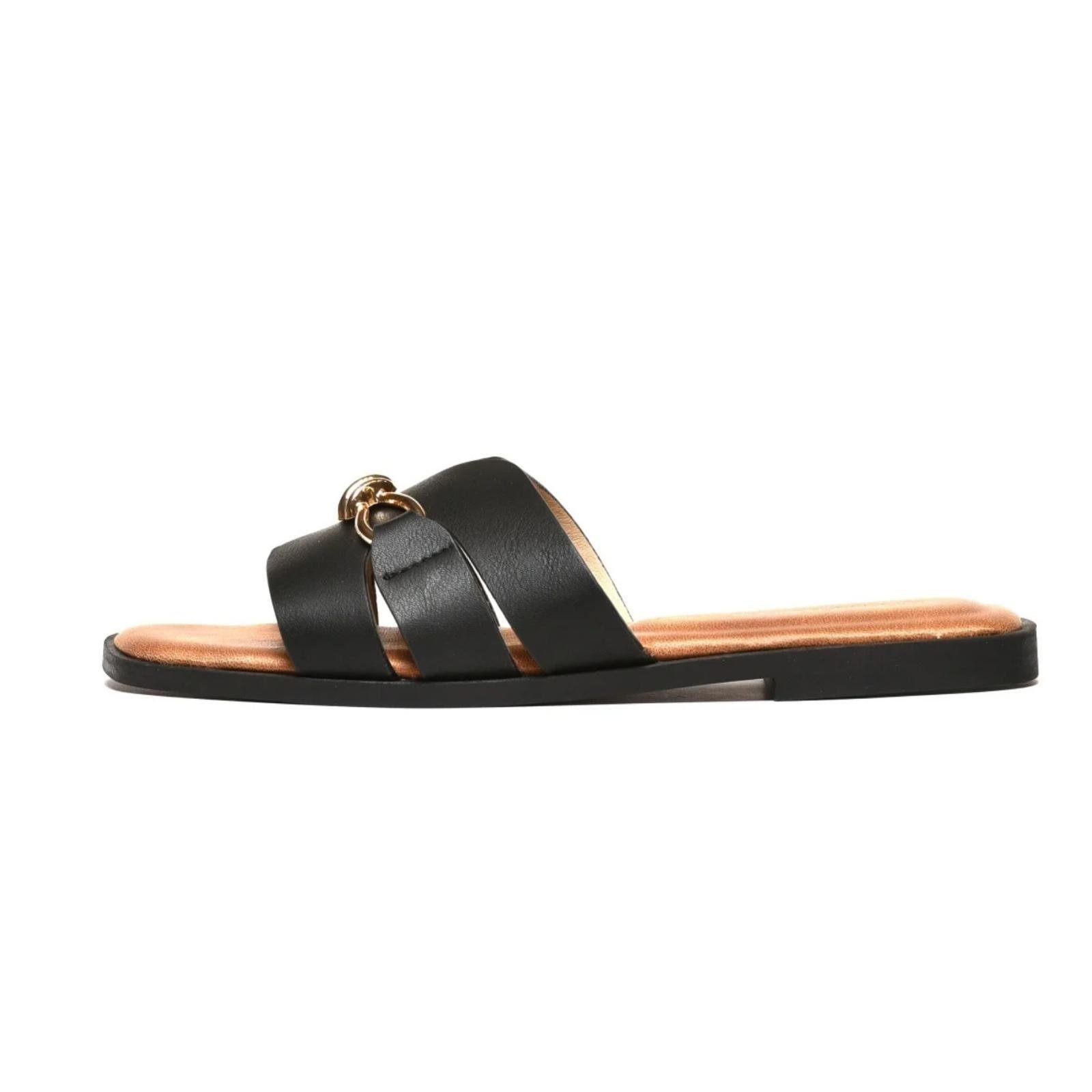 Ženske ravne papuče LP022618-BLK