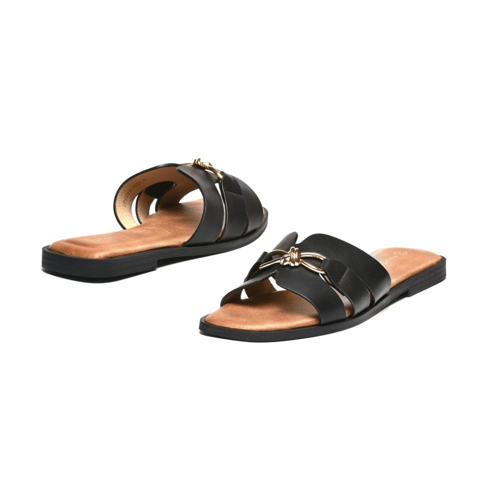 Ženske ravne papuče LP022618-BLK