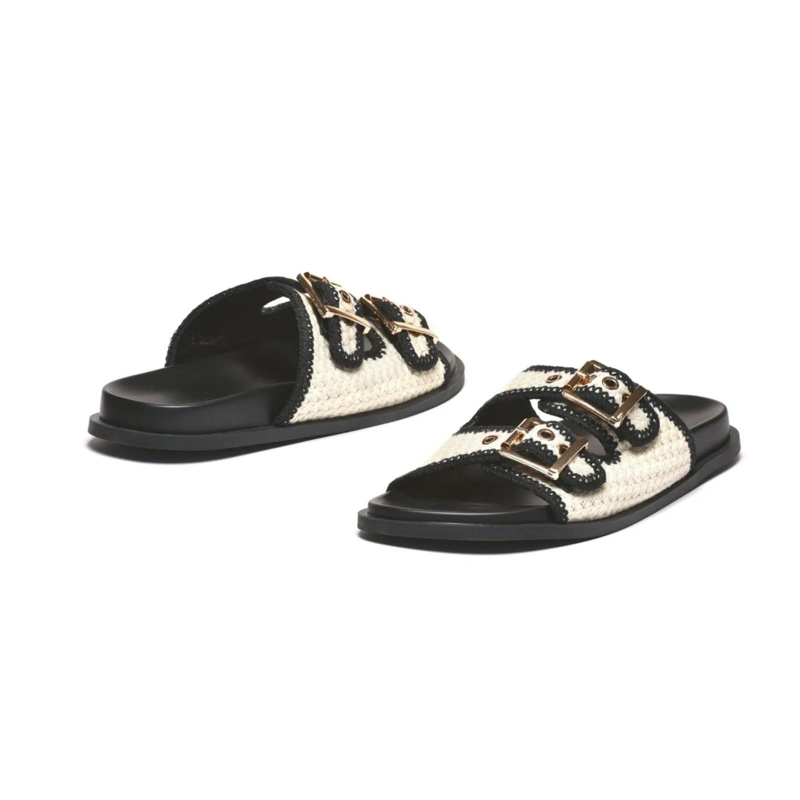 Ženske ravne papuče LP022615-BLK