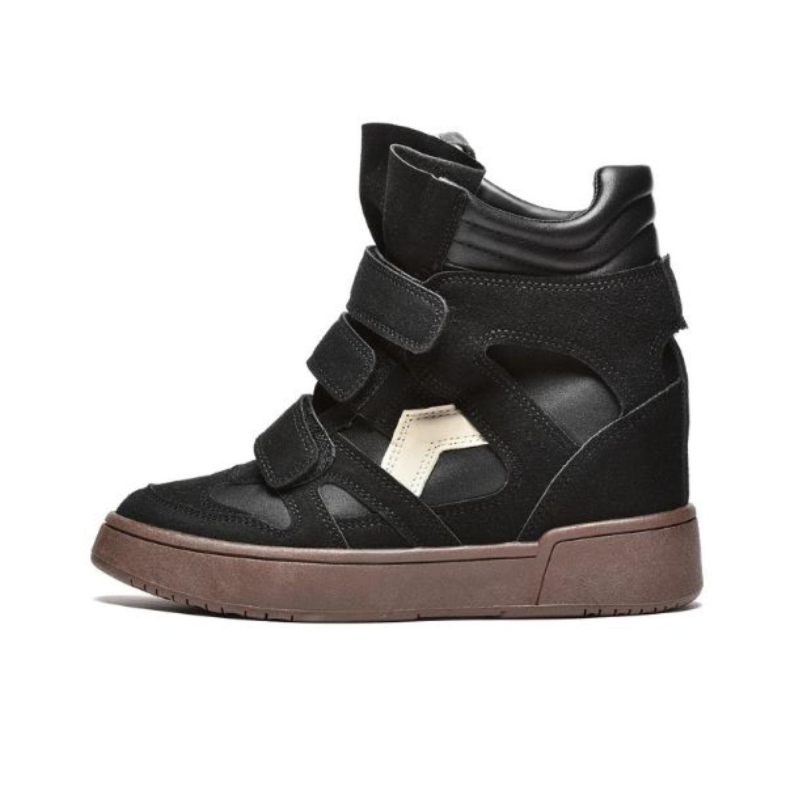ŽENSKE PATIKE SA SKRIVENOM PETOM I DEKORATIVNIM DETALJIMA (L182687-BLK)