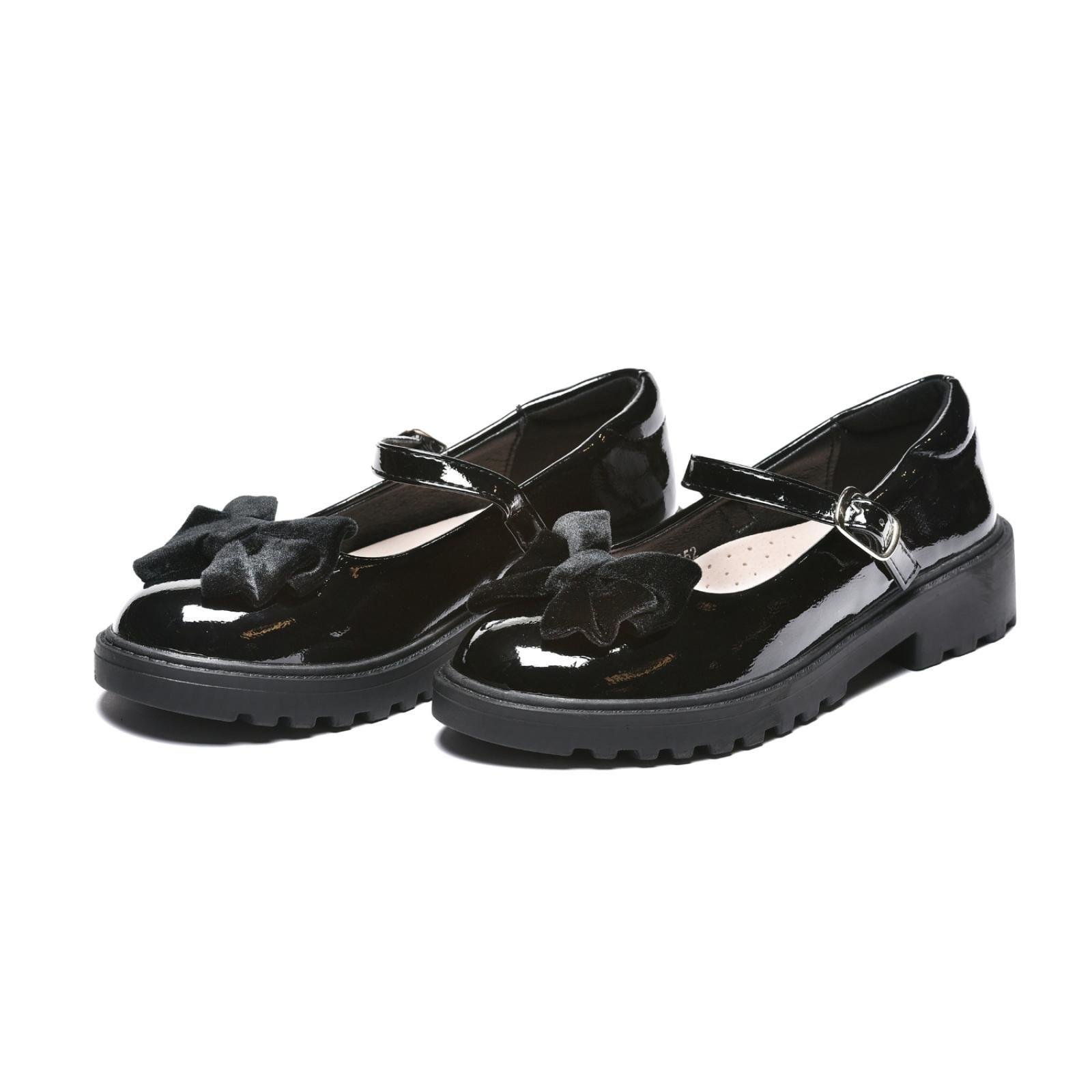 Dječije lakovane cipele sa mašnom  (C252652-BLK)