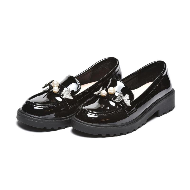 Dječije lakovane cipele sa leptirićima (C252653-BLK)