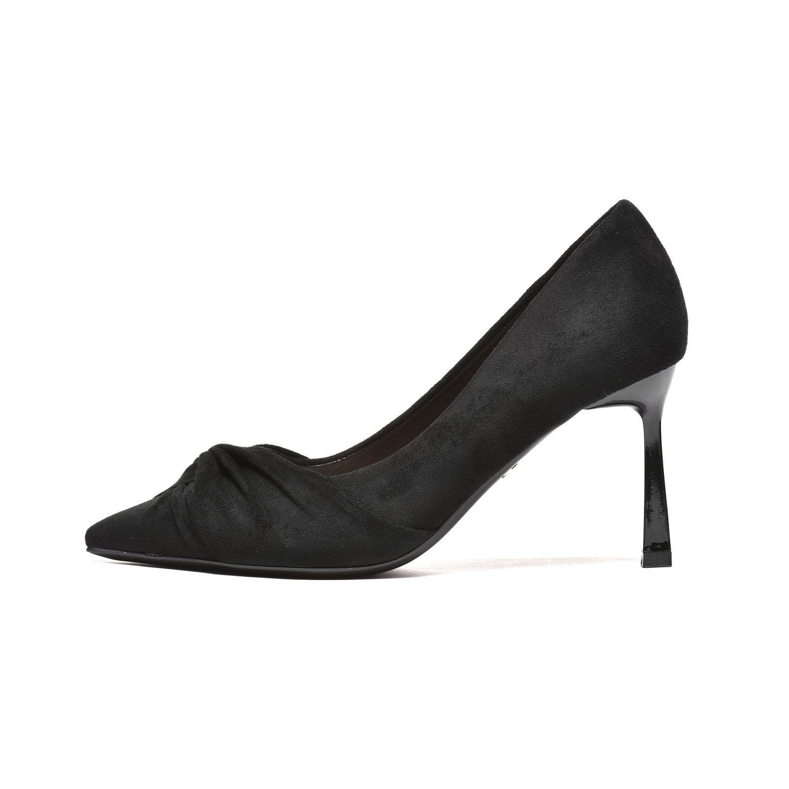 Ženske salonke sa efektnim naborima - L242669-BLK