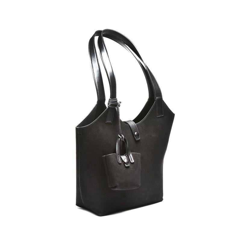 Ženska torba sa dekorativnom mini torbicom - T012675-BLK