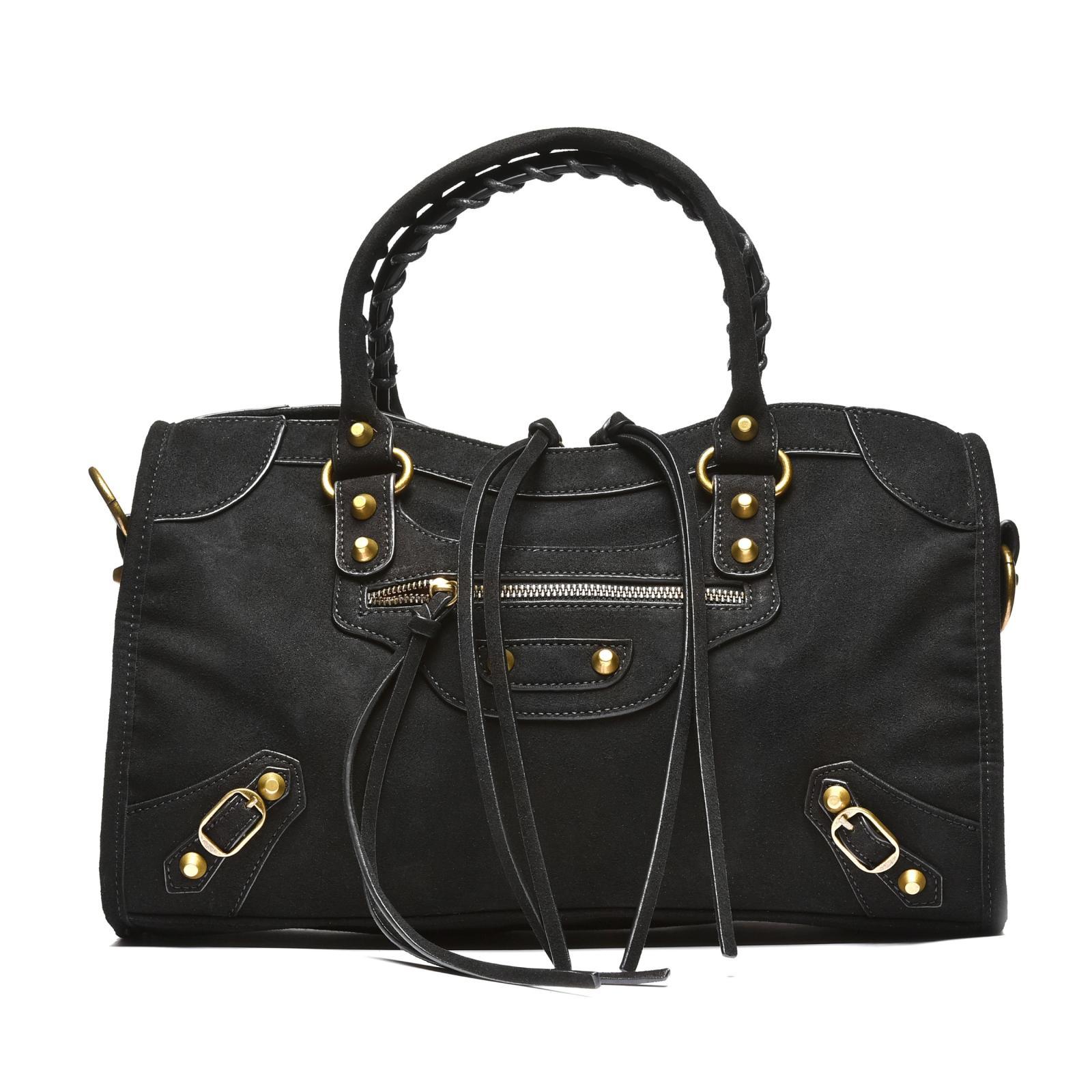 Torba sa dekorativnim metalnim detaljima - T012674-BLK