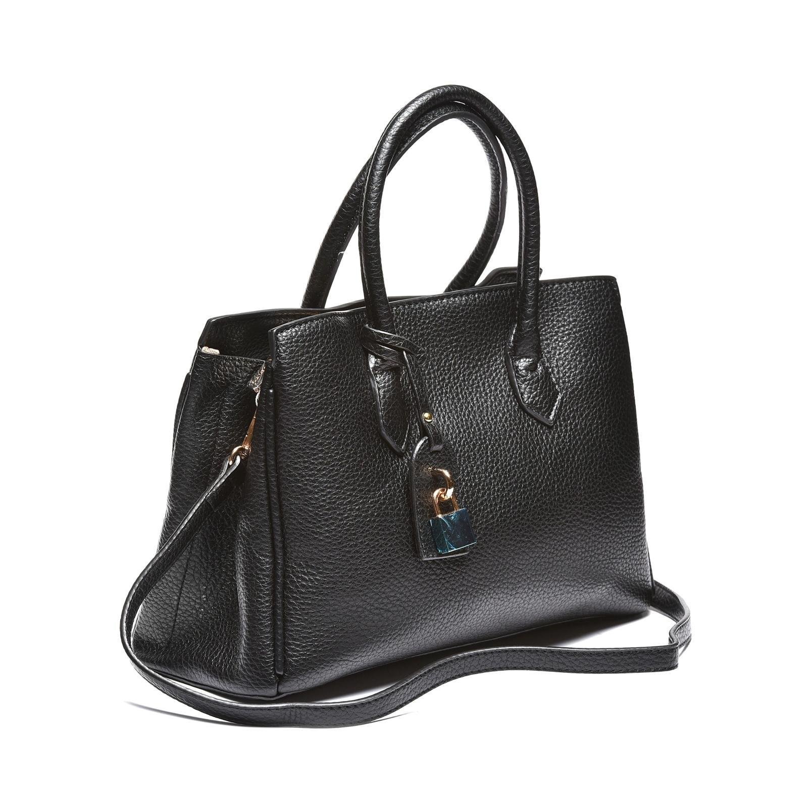 Ženska elegantna torba sa ukrasnim privjeskom - T012670-BLK