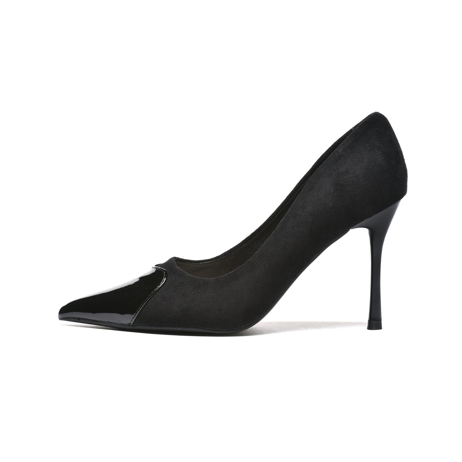 Ženske salonke sa lakovanim detaljem - L242680-BLK