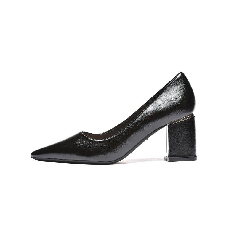 Ženske salonke sa stabilnom petom - L242632-BLK