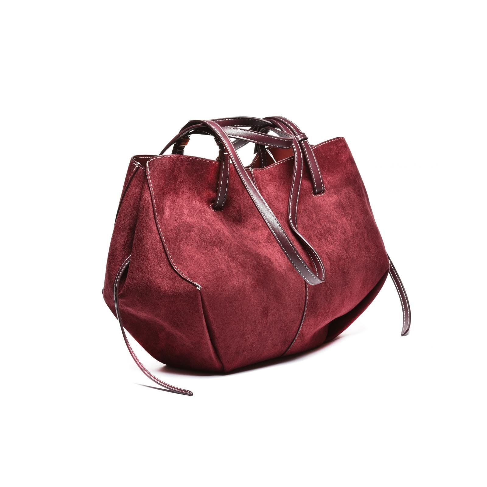 Ženska velur torba sa dodatnom torbicom - T012631-BUR