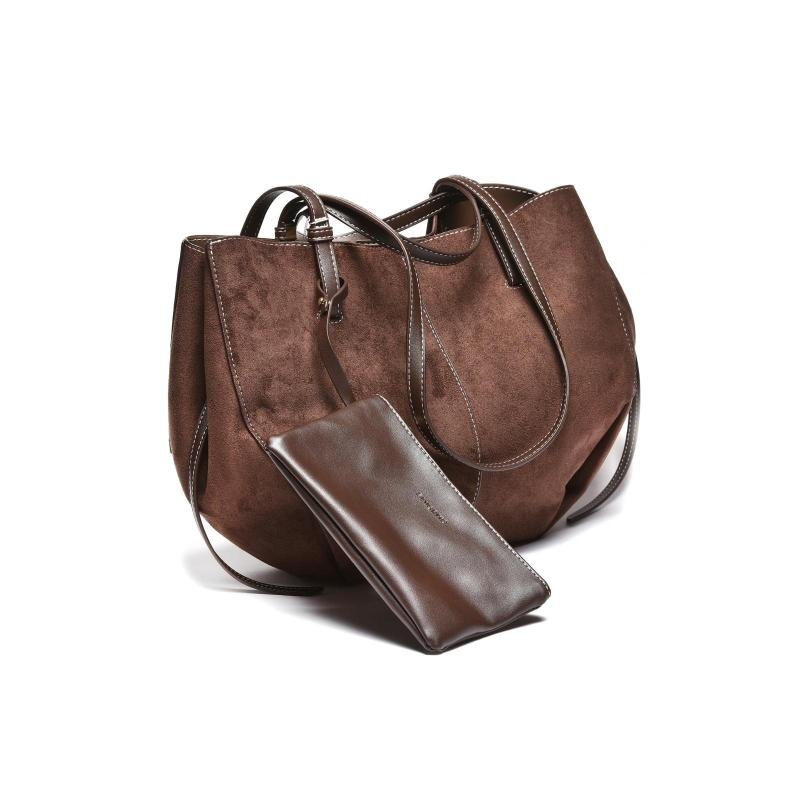 Ženska velur torba sa dodatnom torbicom - T012631-COF