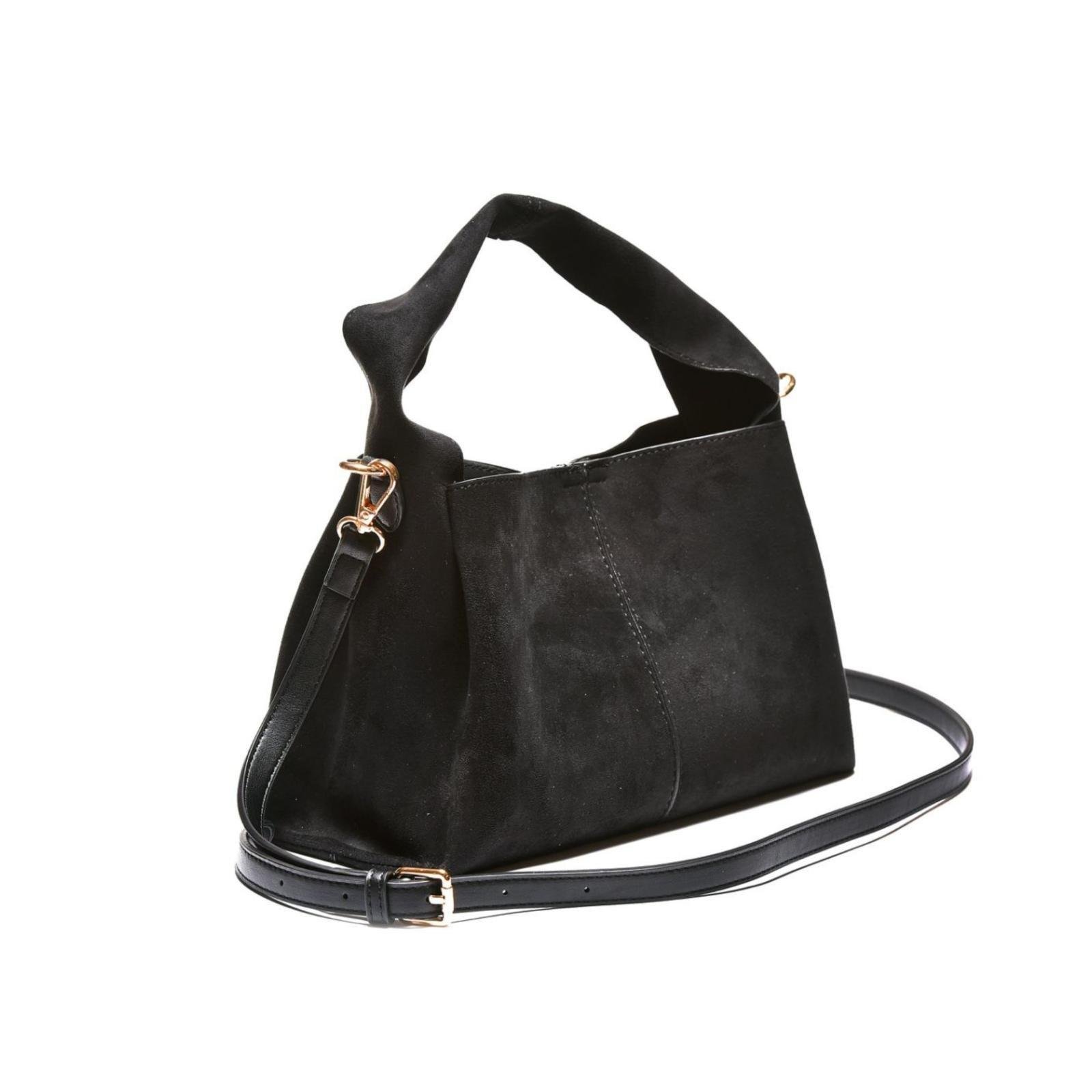 Ženska mekana velur torba - T012629-BLK