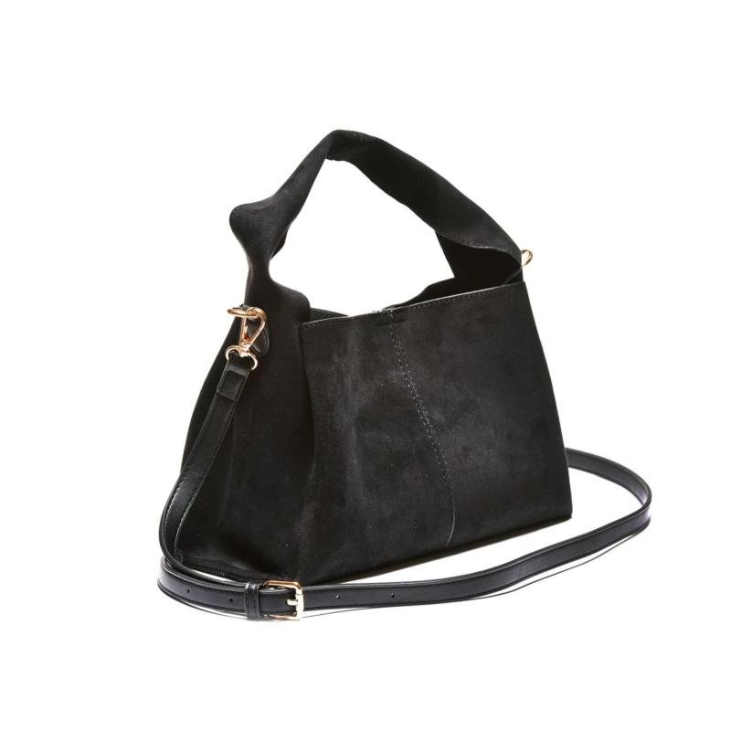Ženska mekana velur torba - T012629-BLK