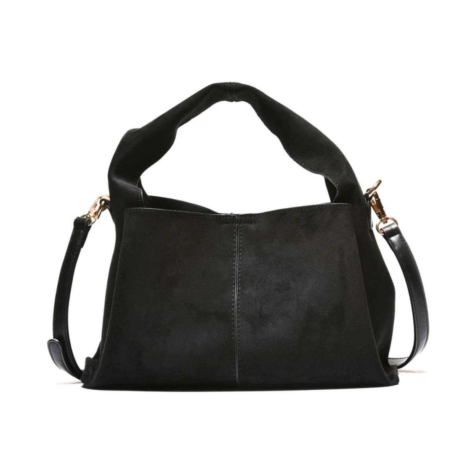 Ženska mekana velur torba - T012629-BLK