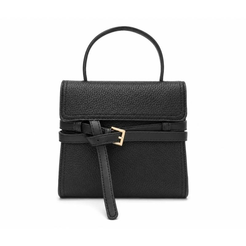 Torba sa ručkom i ukrasnim kaišem - T012691-BLK