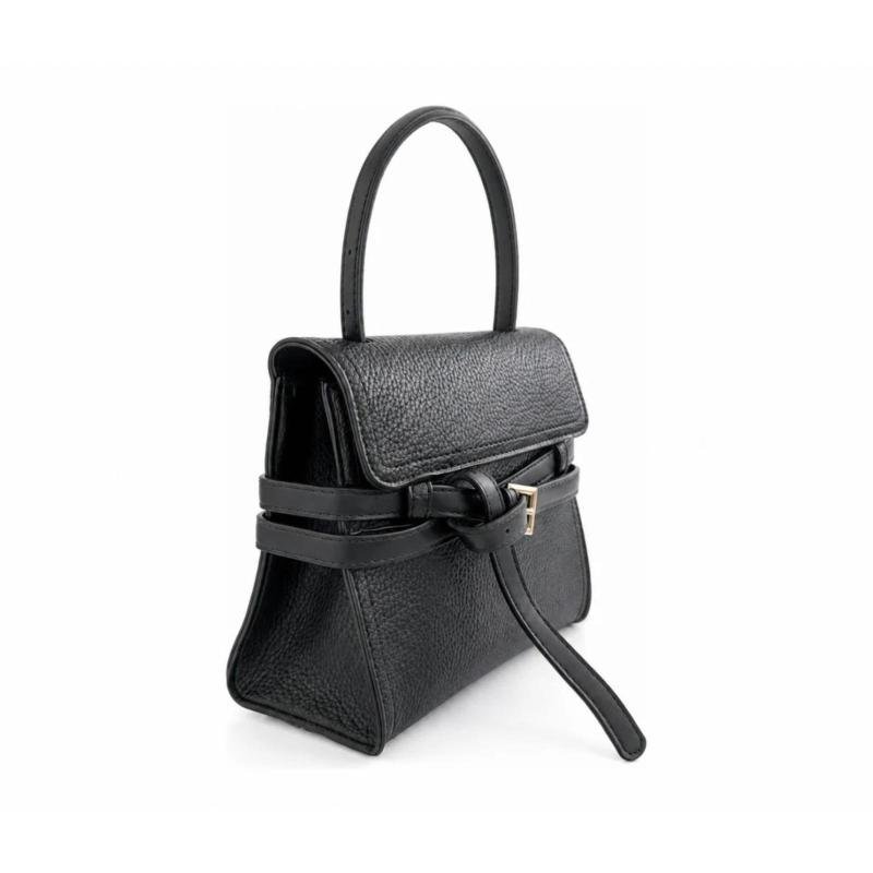Torba sa ručkom i ukrasnim kaišem - T012691-BLK