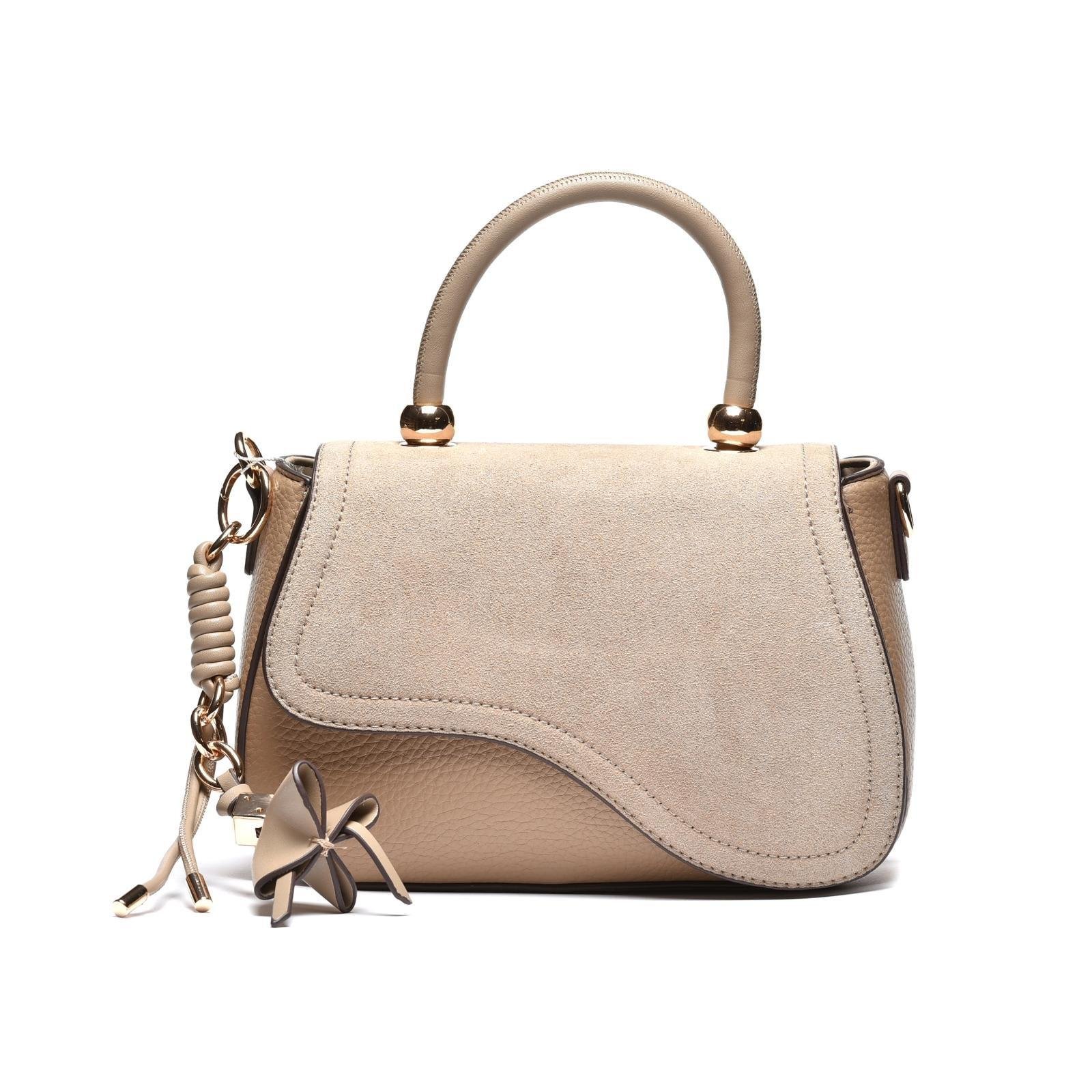 Torba kombinovane teksture sa ukrasnim privescima - T012697-TAP