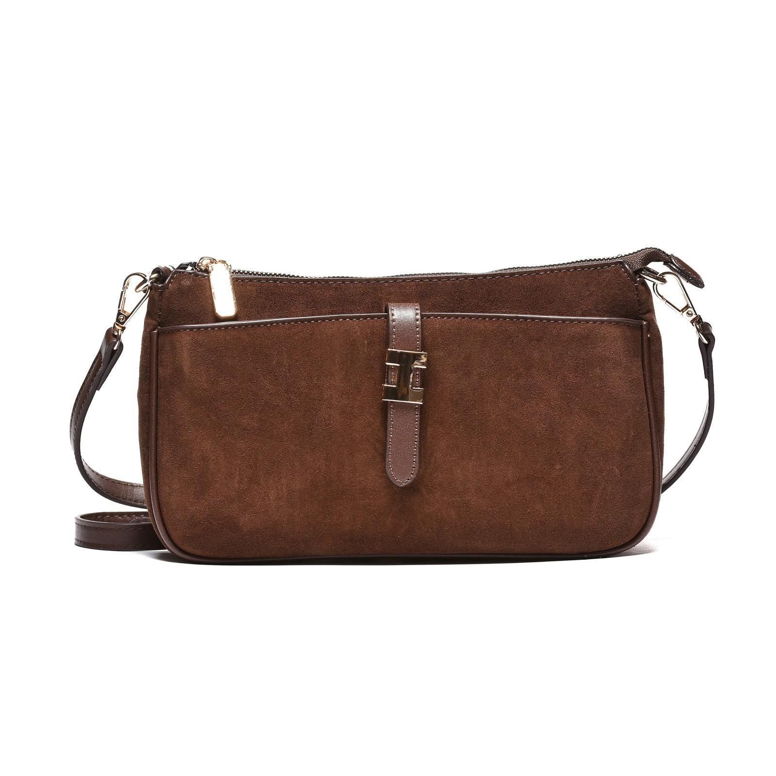 Ženska elegantna torbica sa dekorativnom metalnom kopčom - T012683-COF