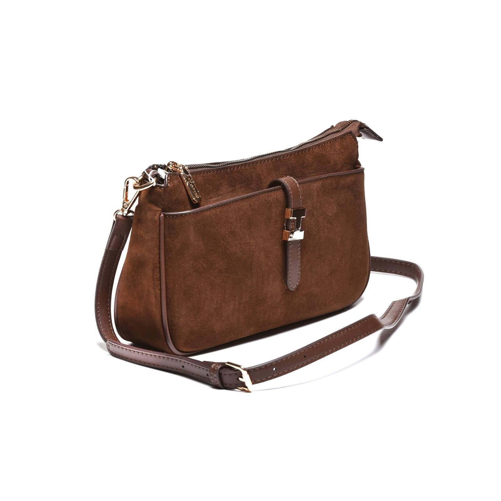 Ženska elegantna torbica sa dekorativnom metalnom kopčom - T012683-COF