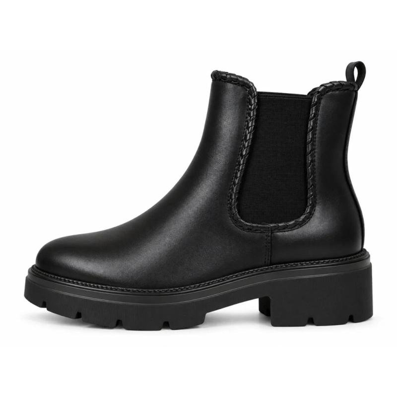 Ženske čizme sa elastičnim detaljima - LH352610-BLK-PU