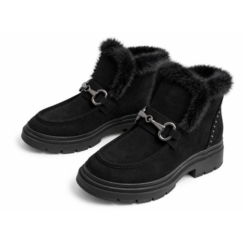 Ženske čizme sa krznenom podstavom - LH212676-BLK