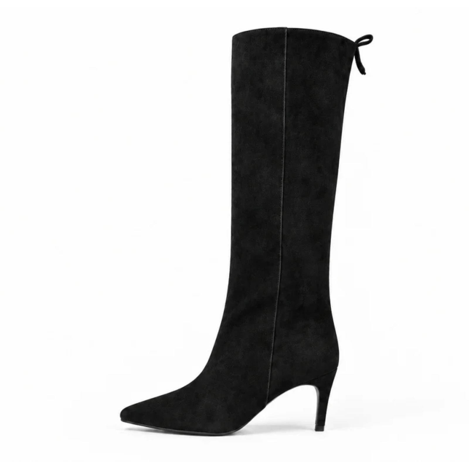 Ženske duboke čizme sa štiklom - LX562634-BLK