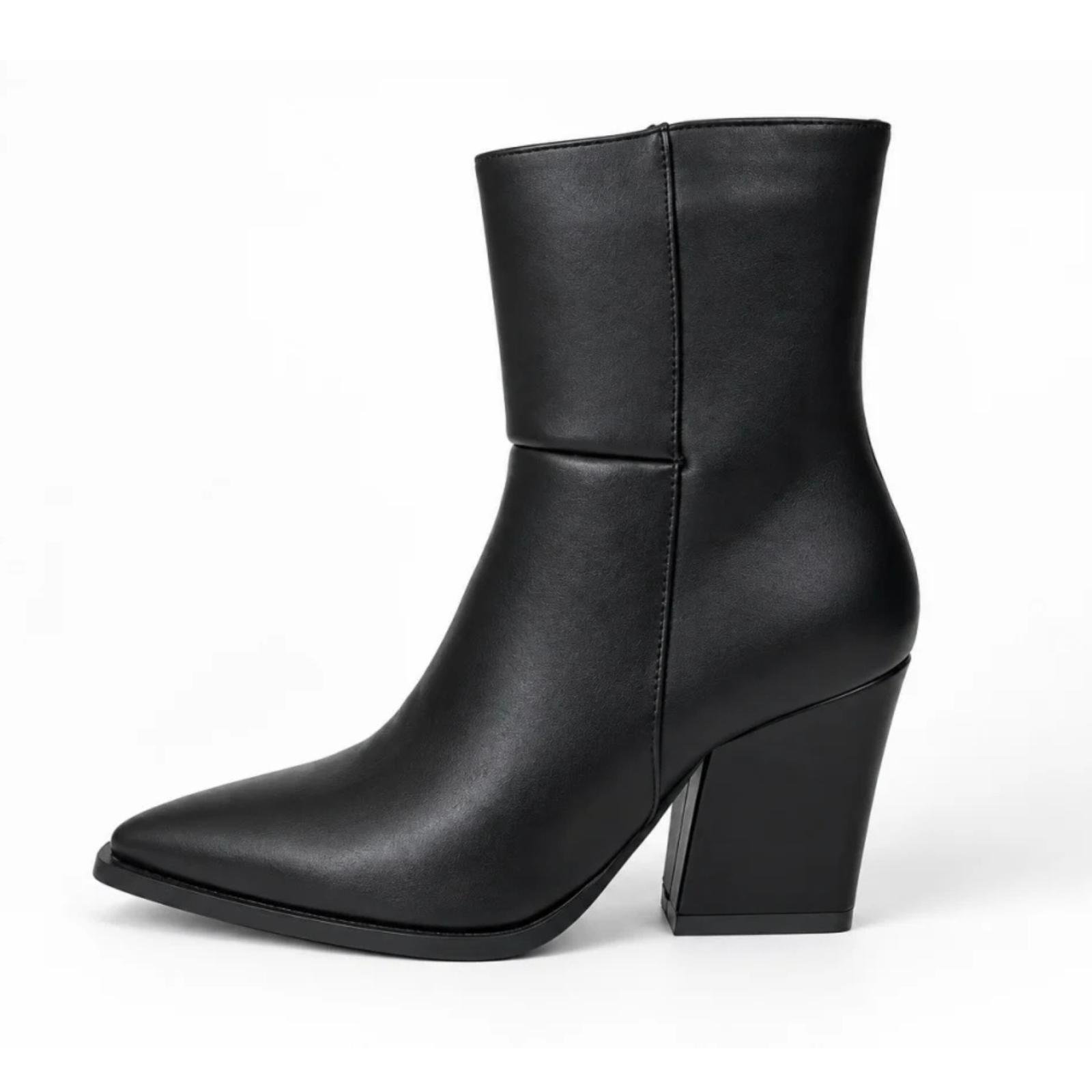 Ženske kaubojke sa špicastim vrhom - LH562604-BLK